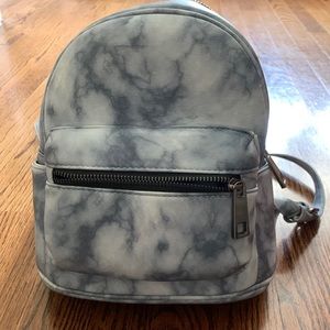 Street Level mini backpack, blue and white .